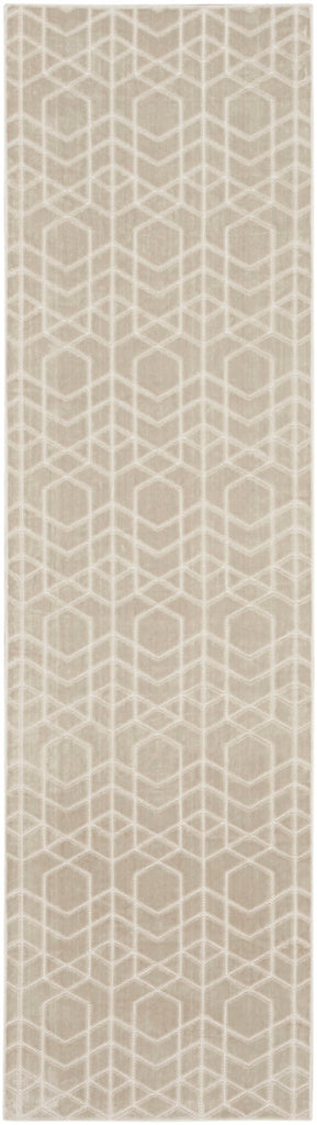 nourison washable charm wch01 silver ivory rug