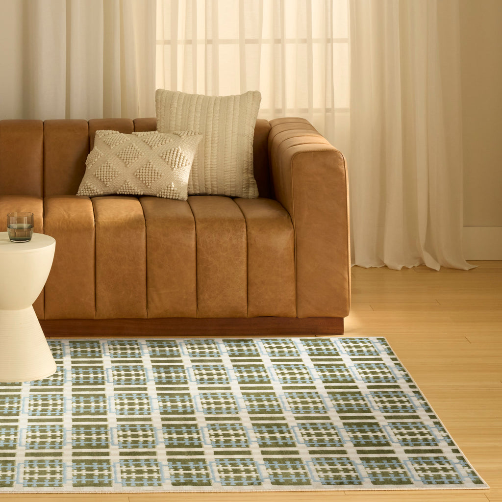 nourison nordic nrc08 blue green rug