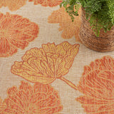 nourison garden oasis goa04 coral rug
