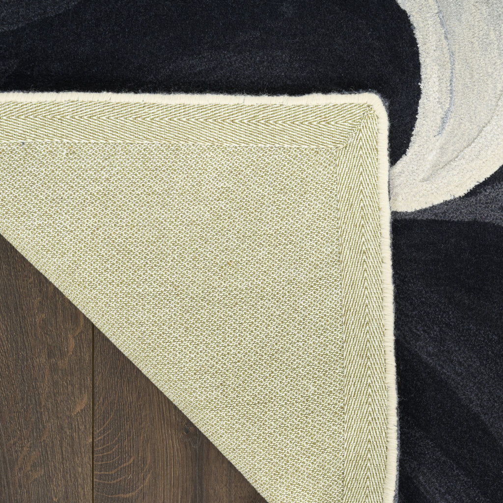 nourison prismatic prs41 ivory black rug
