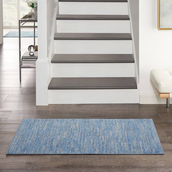 nourison nourison essentials nre01 blue grey rug