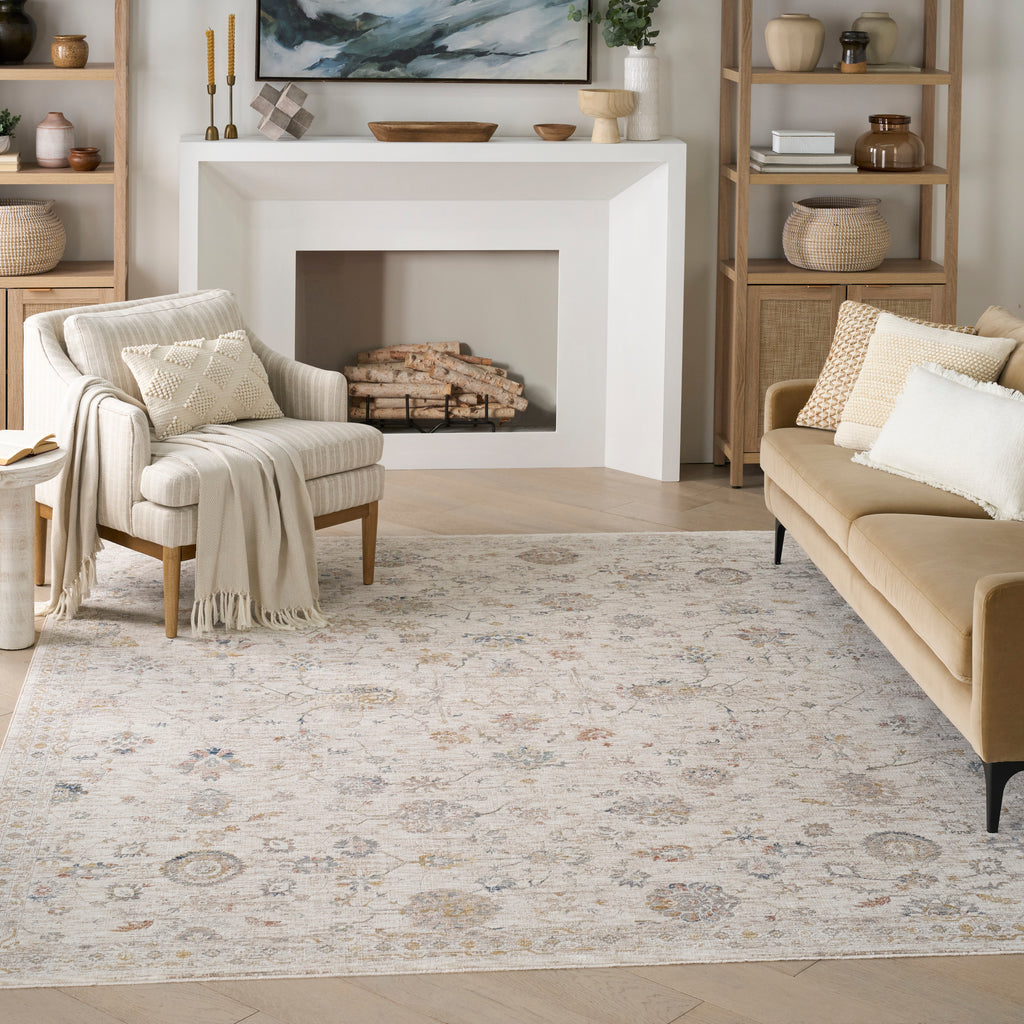 nourison antique fusion anf04 ivory multicolor rug