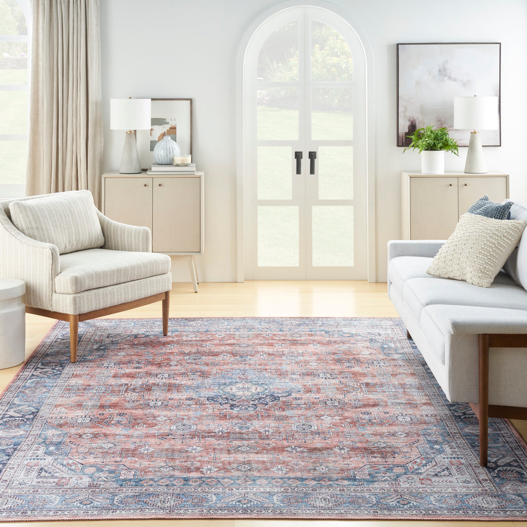 nourison grand washables grw01 blue multicolor rug