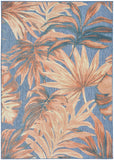 nourison aloha alh43 blue rose rug