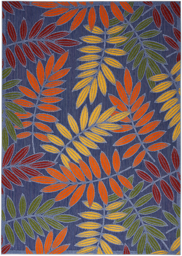 nourison aloha alh18 navy multicolor rug