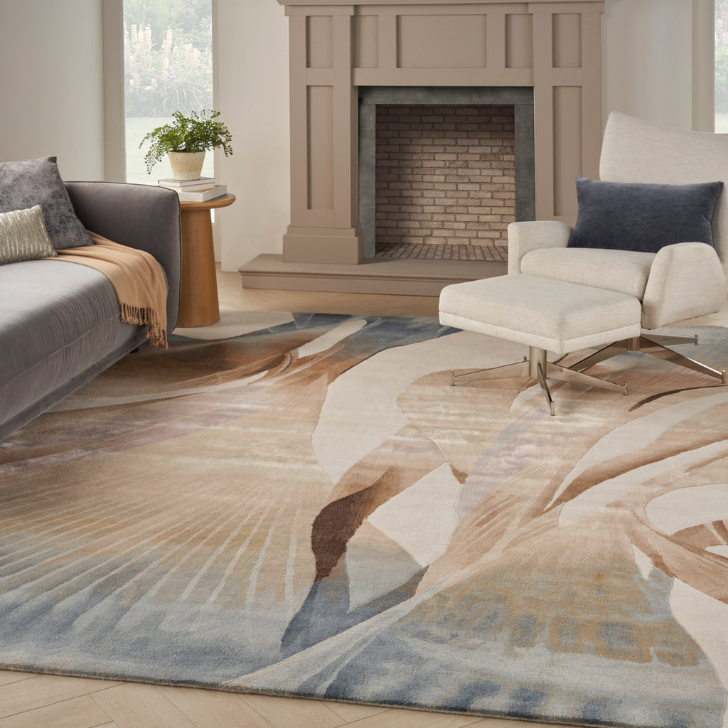 nourison prismatic prs35 sand rug
