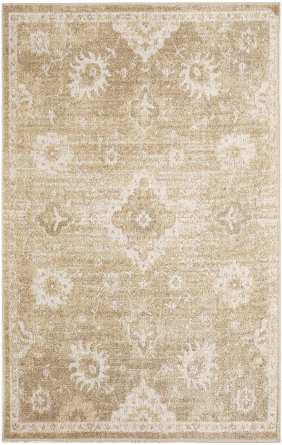 nourison astra machine washable asw19 ivory gold rug