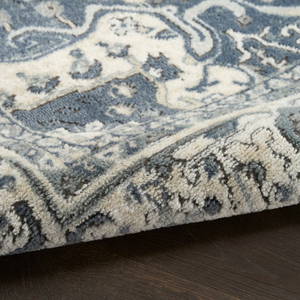 nourison quarry qua18 navy ivory rug