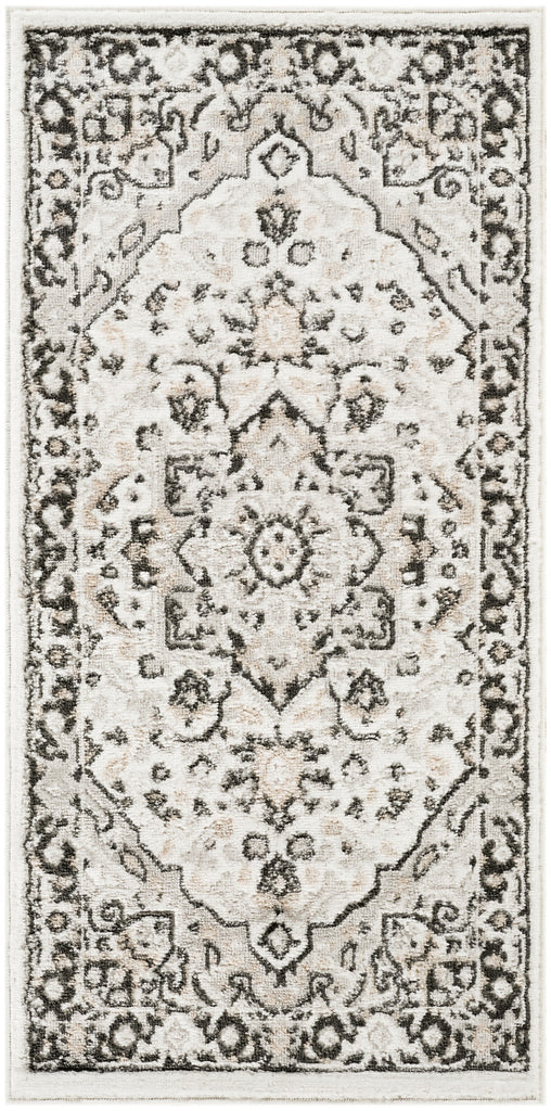 nourison dekor dek08 ivory charcoal rug