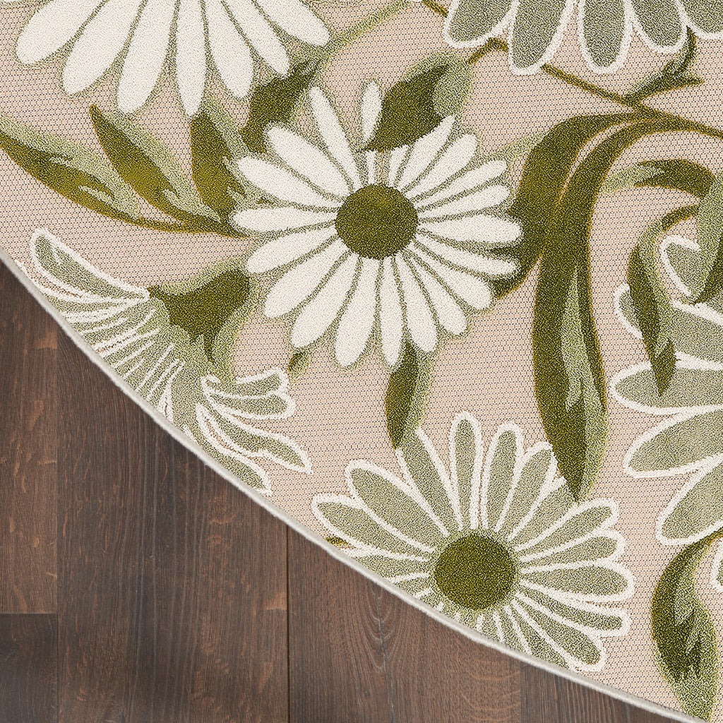 nourison aloha alh33 ivory green rug
