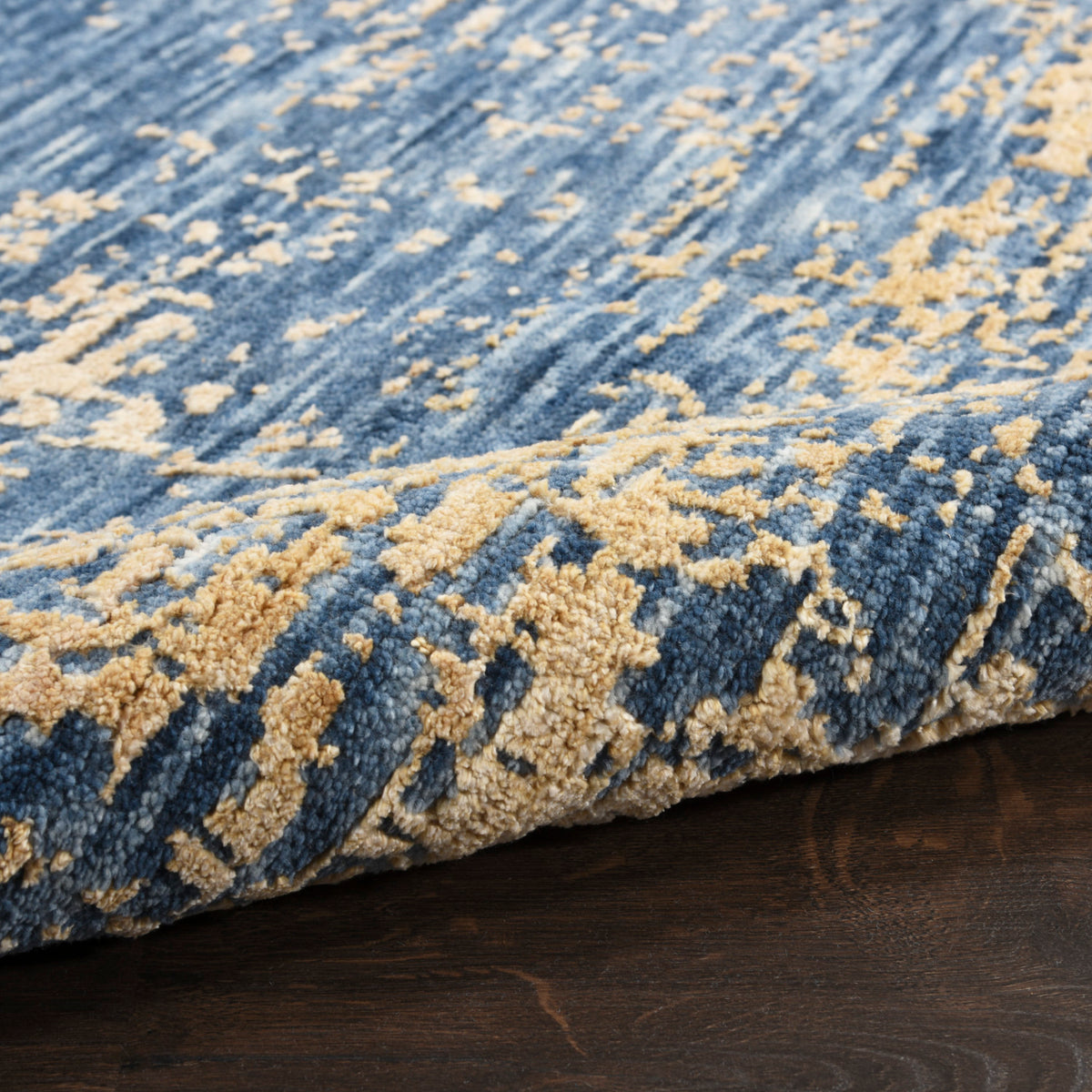 nourison luna lun01 dark blue mocha rug