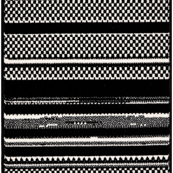 nourison grafix grf41 black white rug