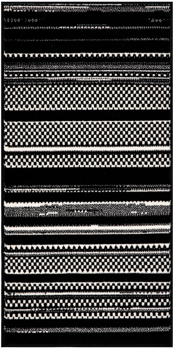nourison grafix grf41 black white rug