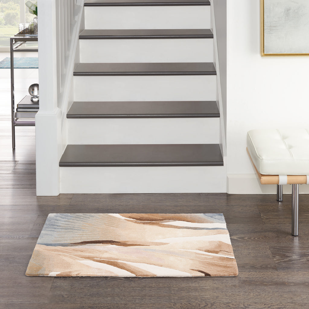 nourison prismatic prs35 sand rug