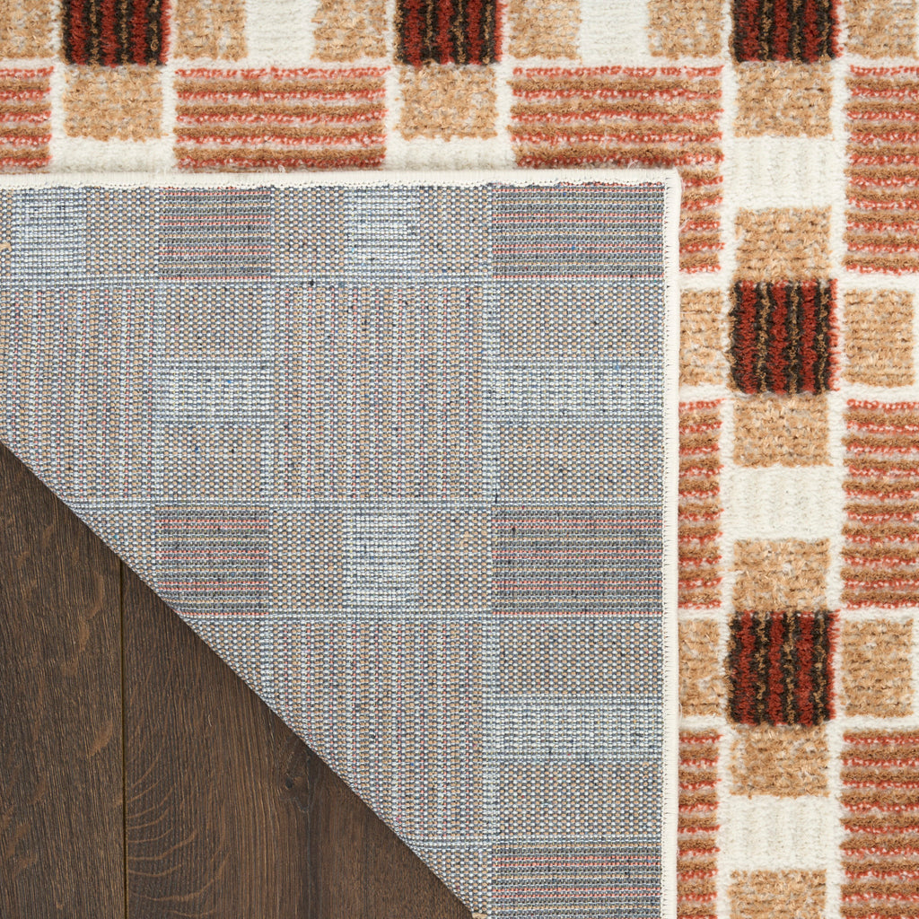 nourison nordic nrc14 rust rug