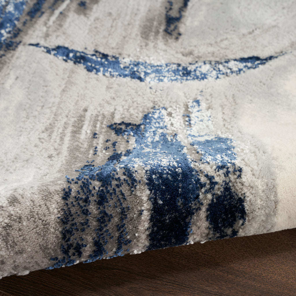 nourison brushstrokes bsk02 grey navy rug