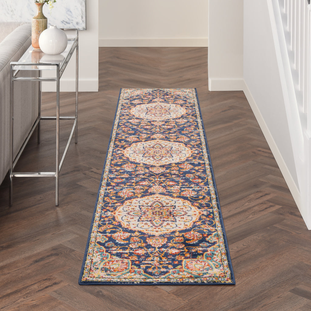 nourison passion psn22 navy multicolor rug