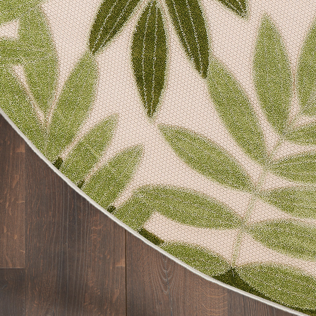 nourison aloha alh18 ivory green rug