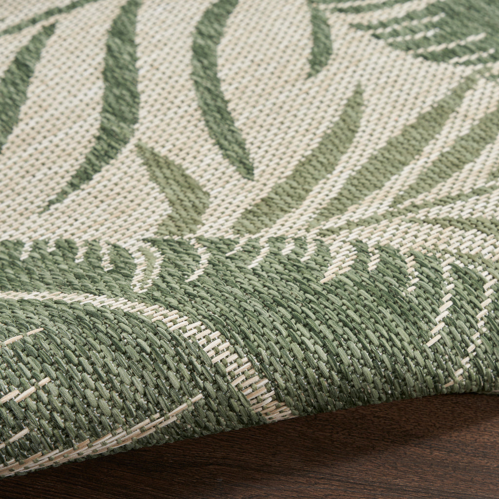 nourison garden oasis goa02 ivory green rug