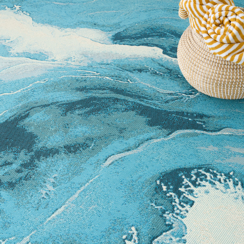 nourison color splash csp05 ivory blue rug
