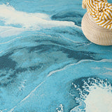 nourison color splash csp05 ivory blue rug