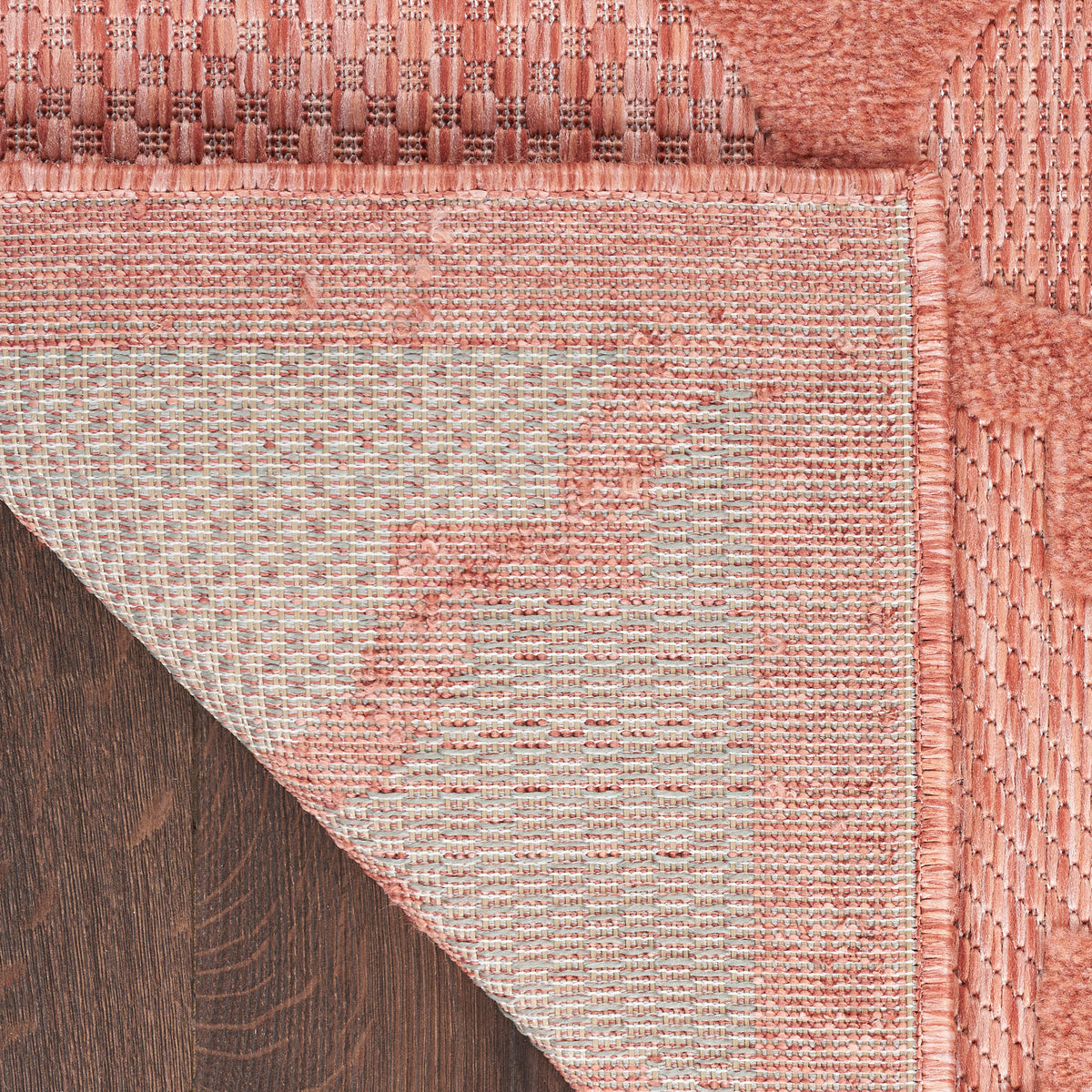 nourison easy care nes01 coral orange rug