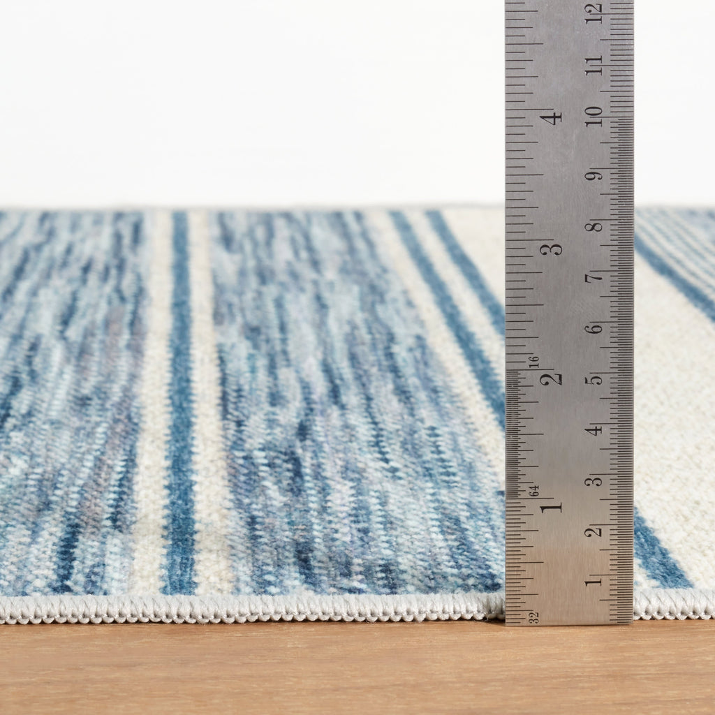 dash albert ellington stripe da2339 blue machine washable polyester rug