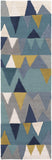 Hauteloom Deatsville DEA Navy Hand Tufted Wool Rug