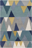 Hauteloom Deatsville DEA Navy Hand Tufted Wool Rug
