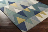 Hauteloom Deatsville DEA Navy Hand Tufted Wool Rug