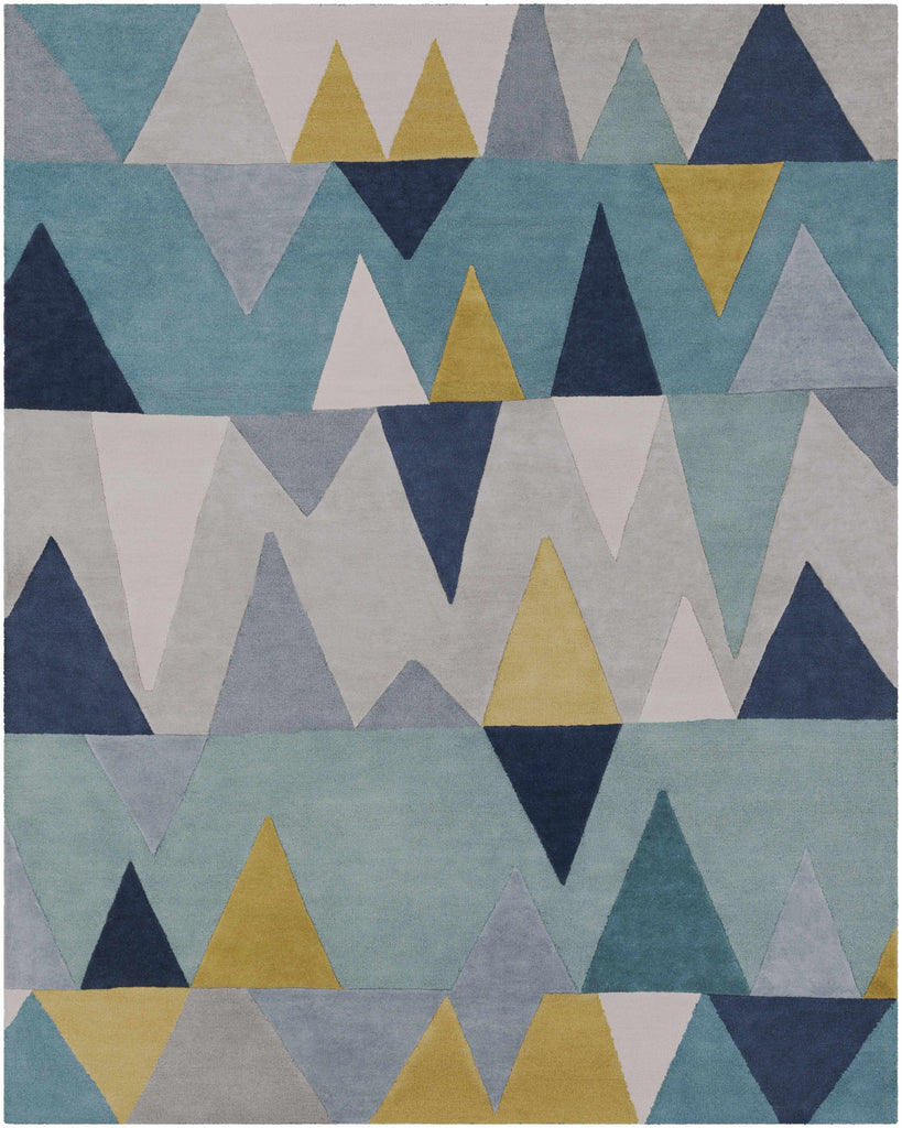 Hauteloom Deatsville DEA Navy Hand Tufted Wool Rug
