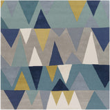 Hauteloom Deatsville DEA Navy Hand Tufted Wool Rug