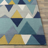 Hauteloom Deatsville DEA Navy Hand Tufted Wool Rug