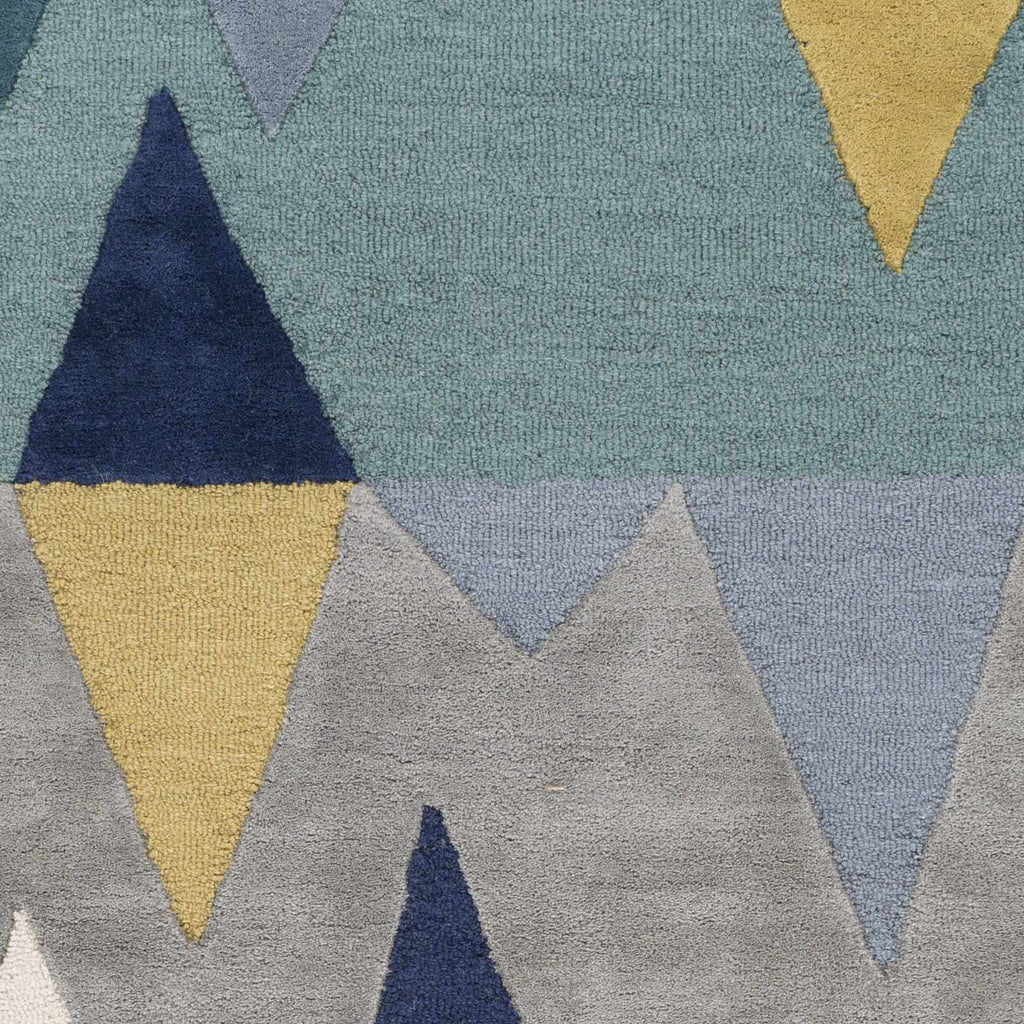 Hauteloom Deatsville DEA Navy Hand Tufted Wool Rug