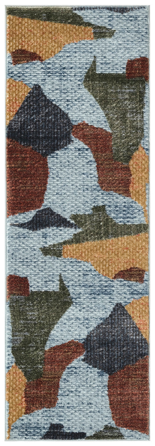 nourison nordic nrc18 blue multicolor rug