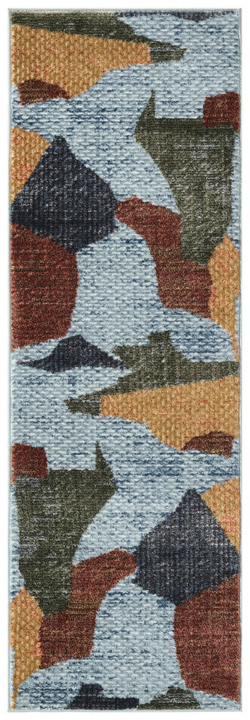 nourison nordic nrc18 blue multicolor rug