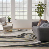 nourison prismatic prs31 charcoal grey rug