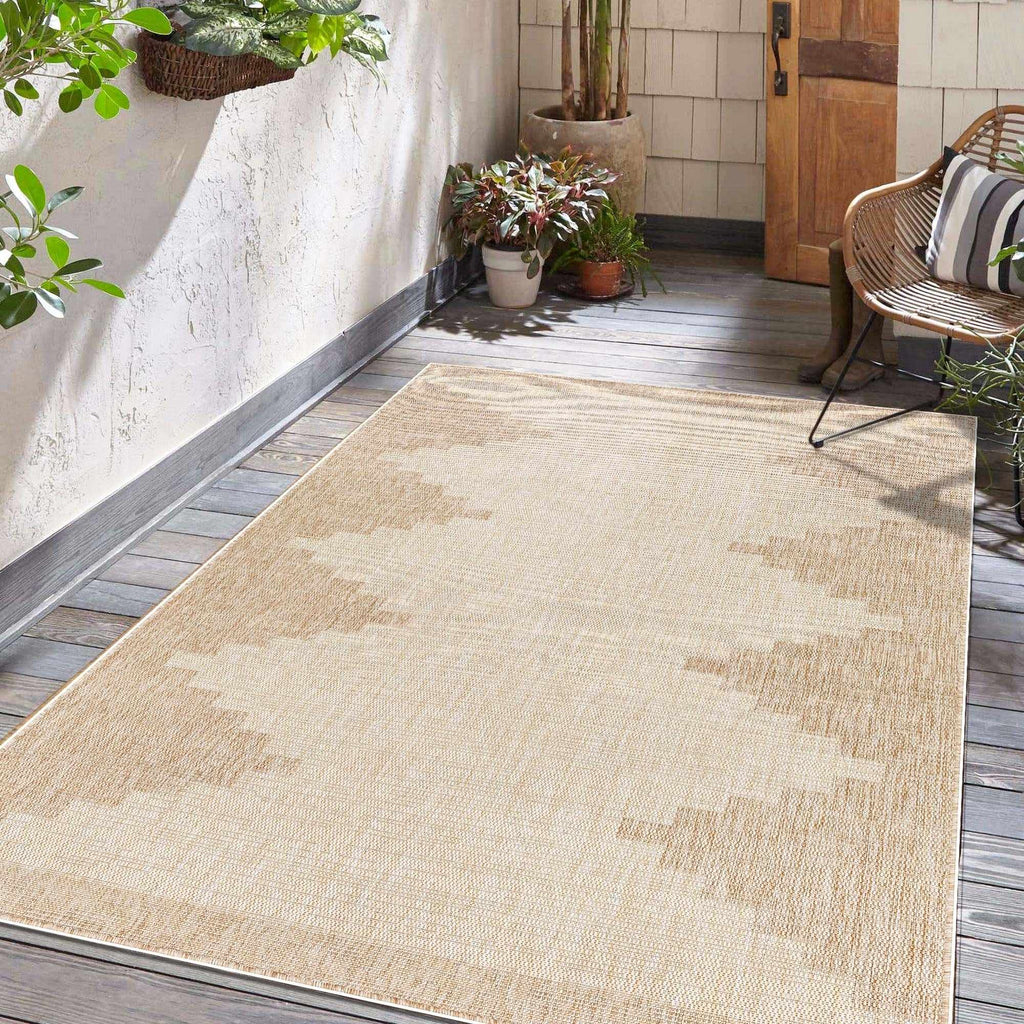 Hauteloom Deneysville DENE Beige Machine Made Polypropylene Rug