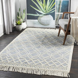 Hauteloom Derrimut DERRI Ivory Woven/Flatwoven Cotton Rug