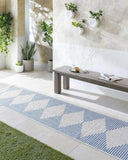 Hauteloom Dfafs DFA Navy Machine Made Polypropylene Rug