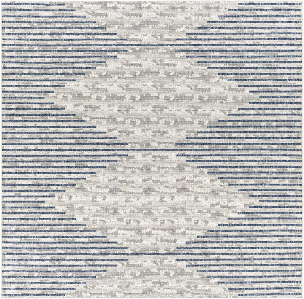 Hauteloom Dfafs DFA Navy Machine Made Polypropylene Rug