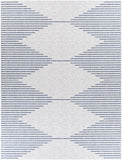 Hauteloom Dfafs DFA Navy Machine Made Polypropylene Rug