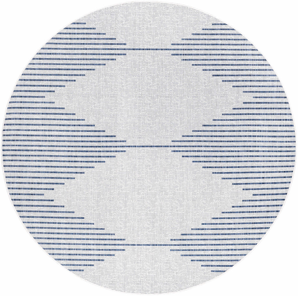 Hauteloom Dfafs DFA Navy Machine Made Polypropylene Rug