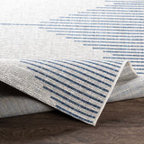 Hauteloom Dfafs DFA Navy Machine Made Polypropylene Rug