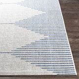 Hauteloom Dfafs DFA Navy Machine Made Polypropylene Rug