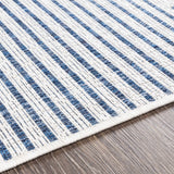 Hauteloom Dfafs DFA Navy Machine Made Polypropylene Rug