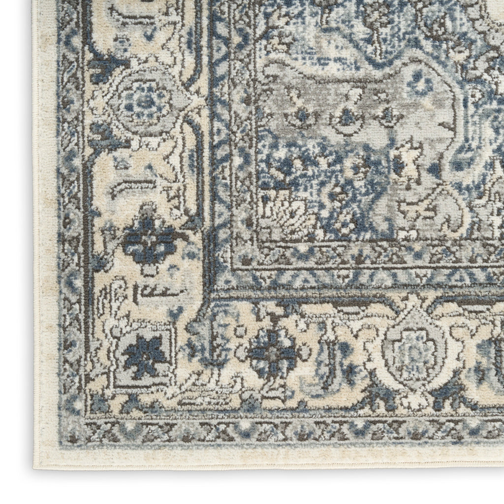 nourison quarry qua18 ivory navy rug