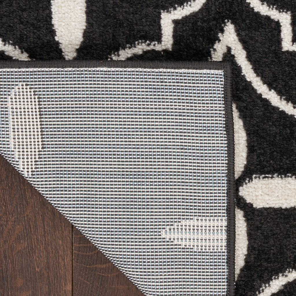 nourison nourison essentials nre04 black ivory rug