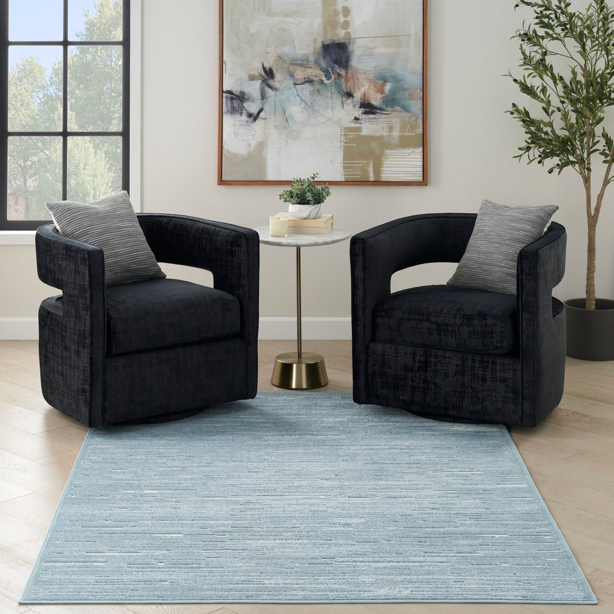 nourison care free caf04 blue rug