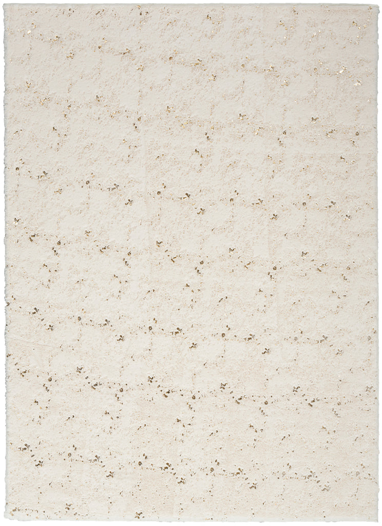 nourison cozy shimmer csh01 ivory gold rug